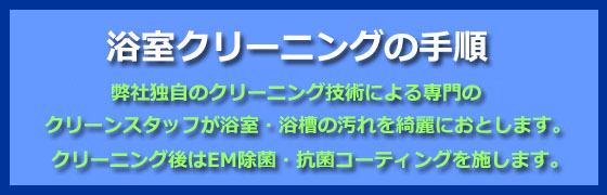 浴室のクリーニング