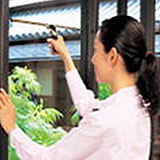 ガラス部の汚れ落とし